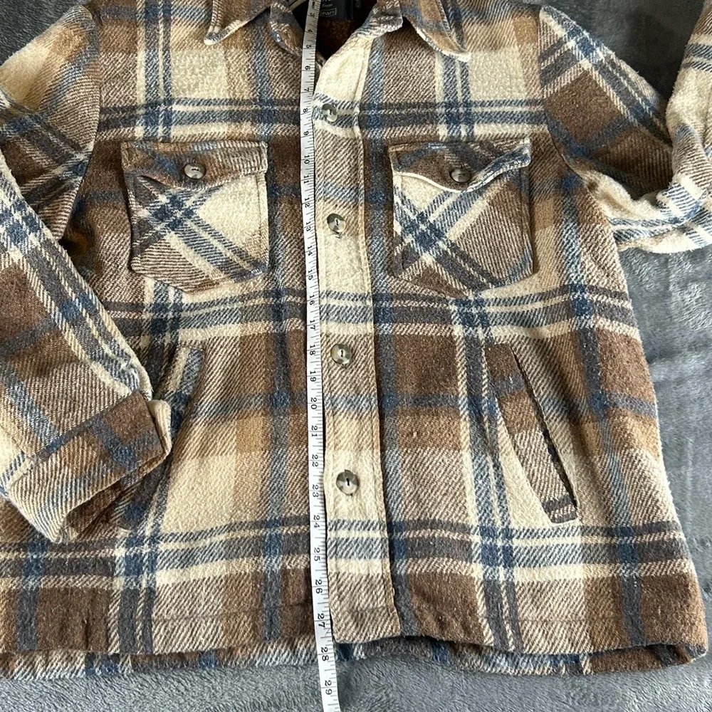 Vintage Sears Outerwear Jacket Mens Large Tan Plaid‎ Insulated Jacket 70s 80s
